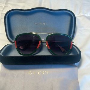 Gucci Aviator Unisex Sunglasses GG0062S 003 57 17-140
